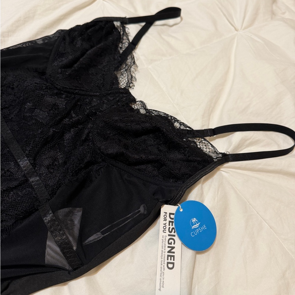 Cupshe Black Lace Chemise